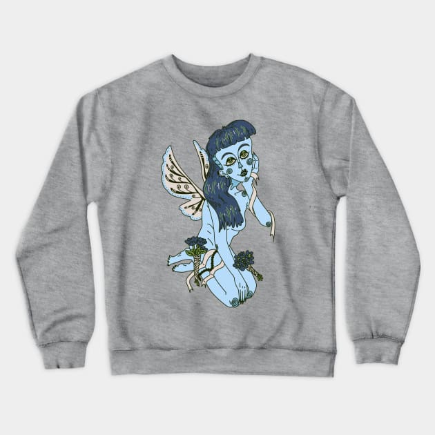 Pastel Goth Fairy Crewneck Sweatshirt by Markie Moo Art